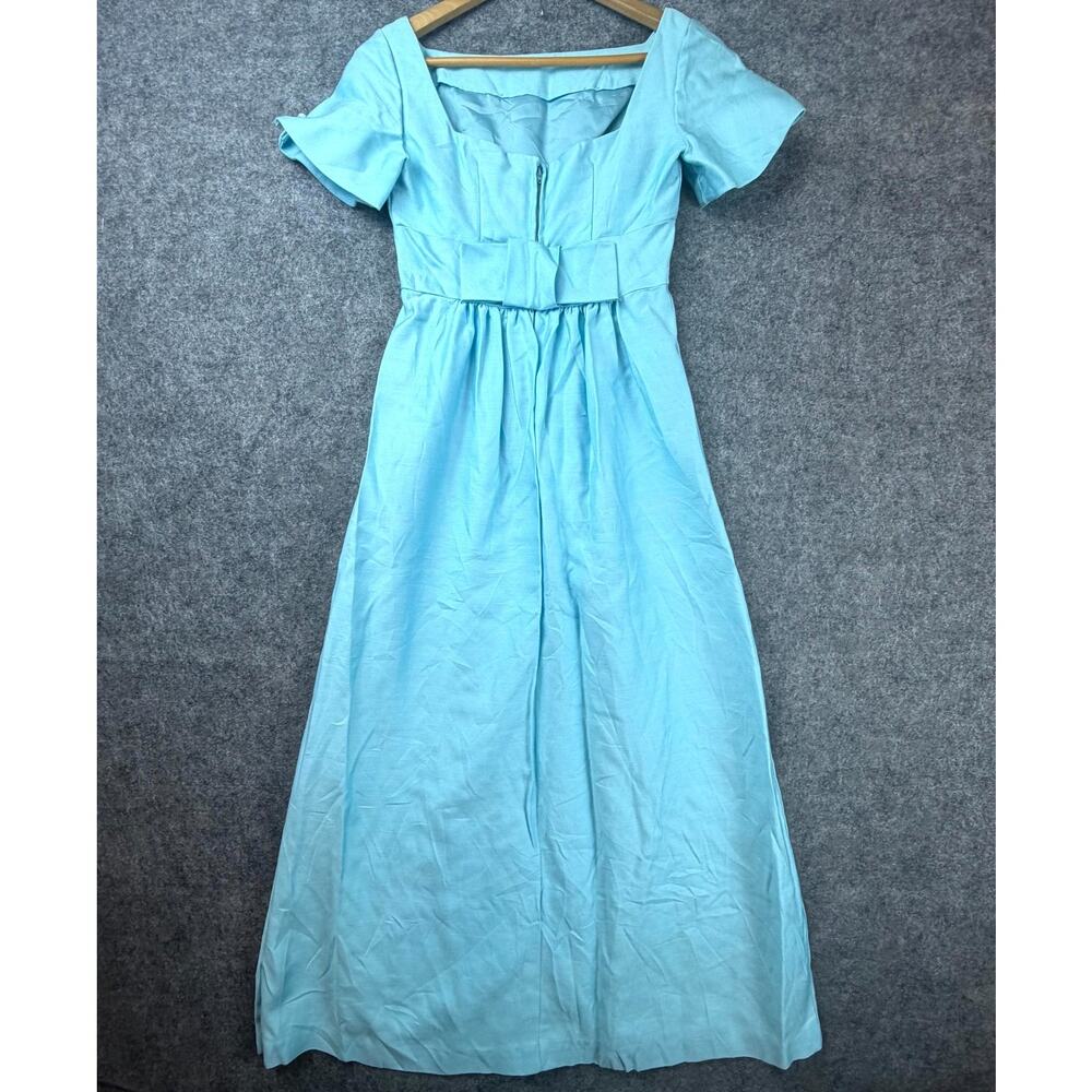 Vintage Lorrie Deb San Francisco Dress 7/8 Baby Blue 60s 70s Empire Formal Retro